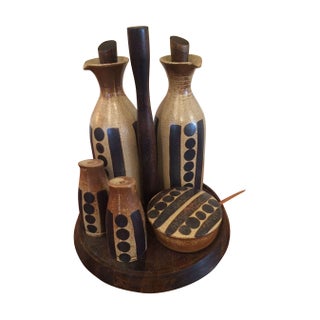 OMC Japan Vintage Ceramic Condiment Set For Sale