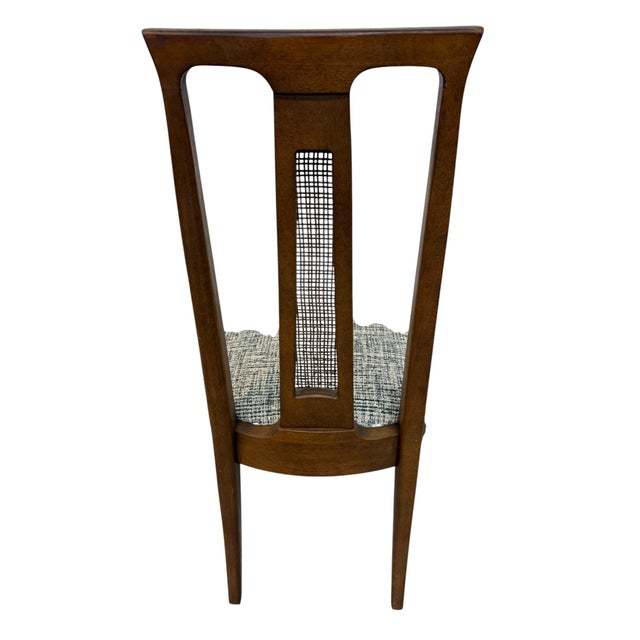 Brown Mid-Century Modern Cane Back Dining Chairs - Set of 6 For Sale - Image 8 of 8
