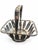 Modern Mid 20th Century Modern Silver-Plated Openwork Leaf Motif Swing-Handle Basket For Sale - Image 3 of 4
