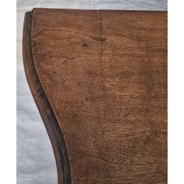 Antique French Louis XV Walnut Buffet Sideboard Curved Front Carved C1900s For Sale - Image 13 of 17