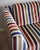 Modern European Velvet Sofa with Striped Upholstery, 2000s For Sale - Image 4 of 7