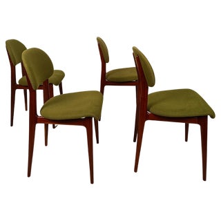 Mid-Century Italian Chairs attributed to Carlo Hauner and Martin Eisler, 1960s, Set of 4 For Sale