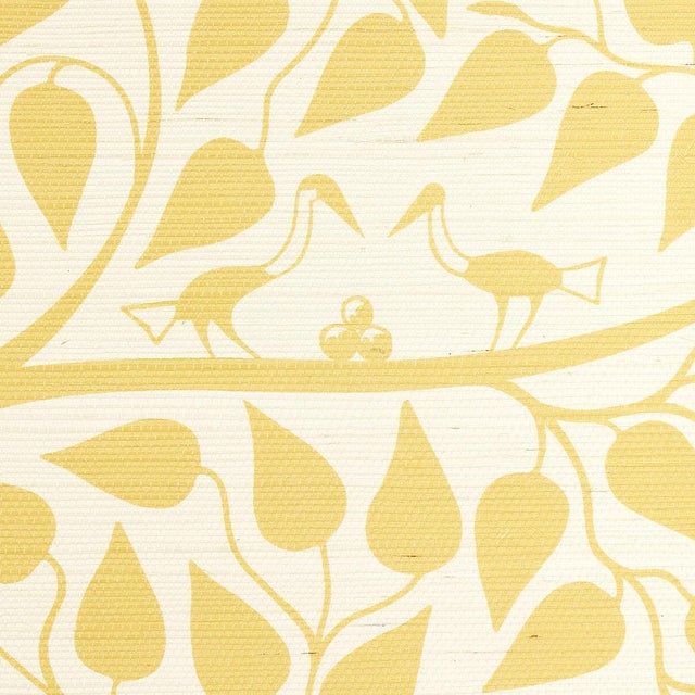 Contemporary SAMPLE - Schumacher Kayon Sisal Panel In Soft Yellow For Sale - Image 3 of 5