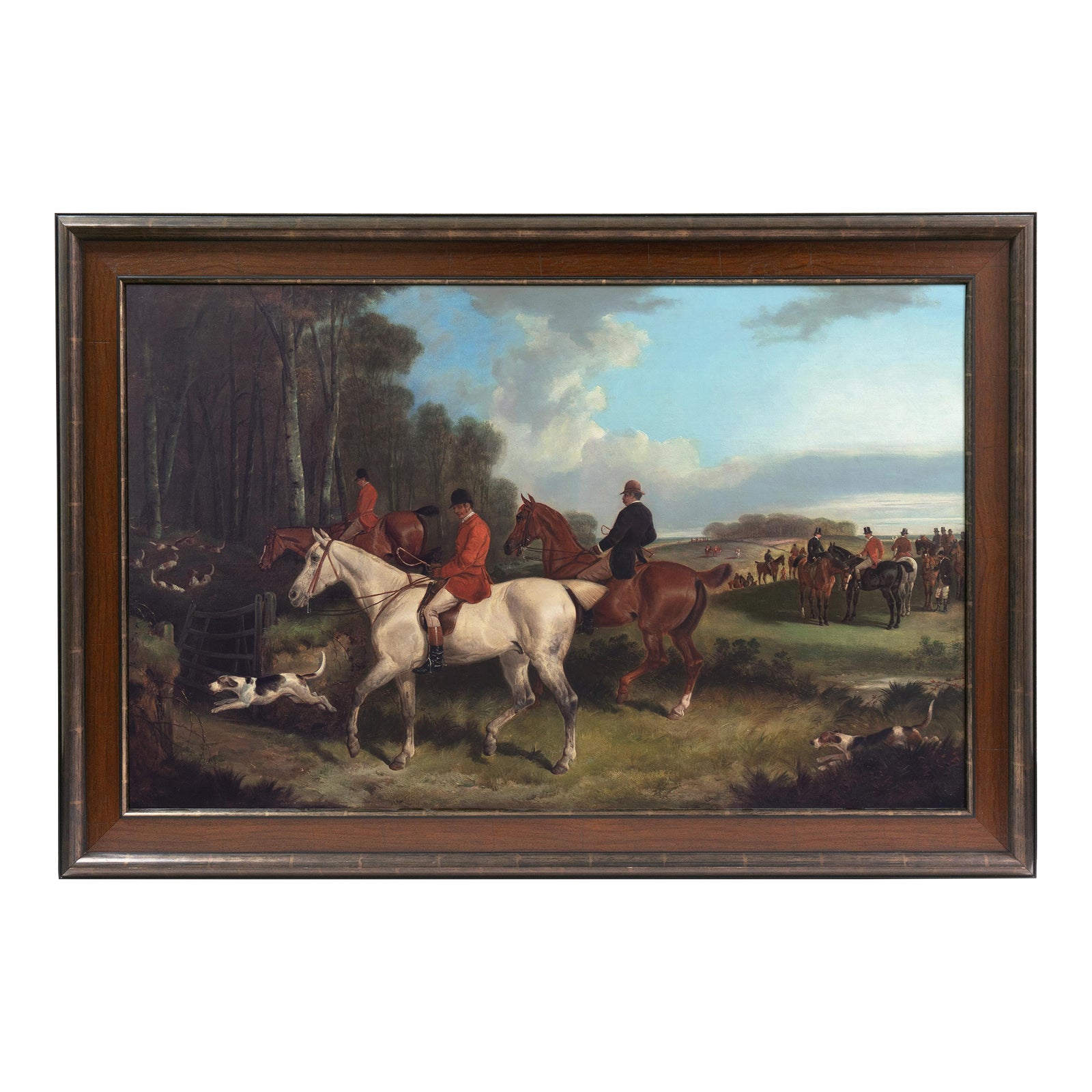 'Gone to Ground', 19th Century English School, Large Equestrian Hunting ...