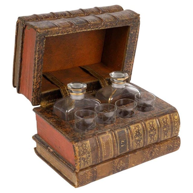 Liqueur Decanters and Glasses with Concealing Box, Set of 7 For Sale - Image 11 of 11