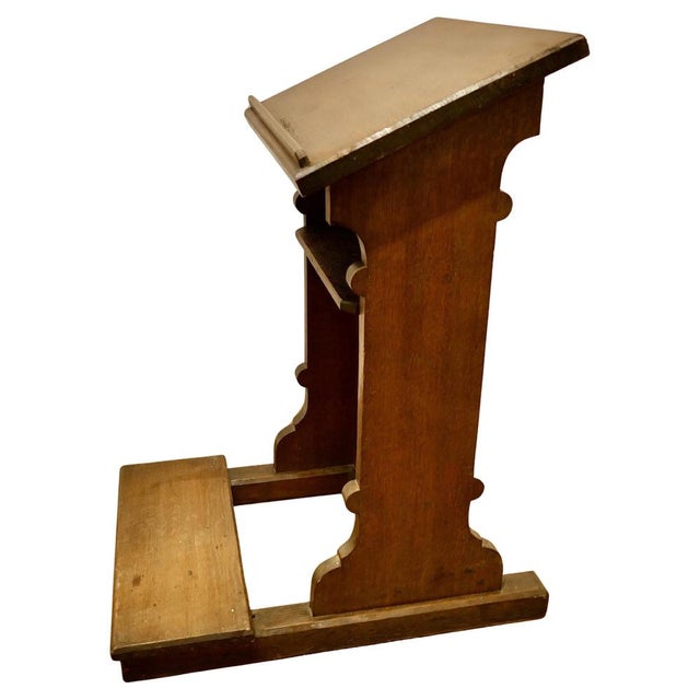 Arts and Crafts Oak Reception Desk Greeting Station, 1900s For Sale - Image 10 of 10