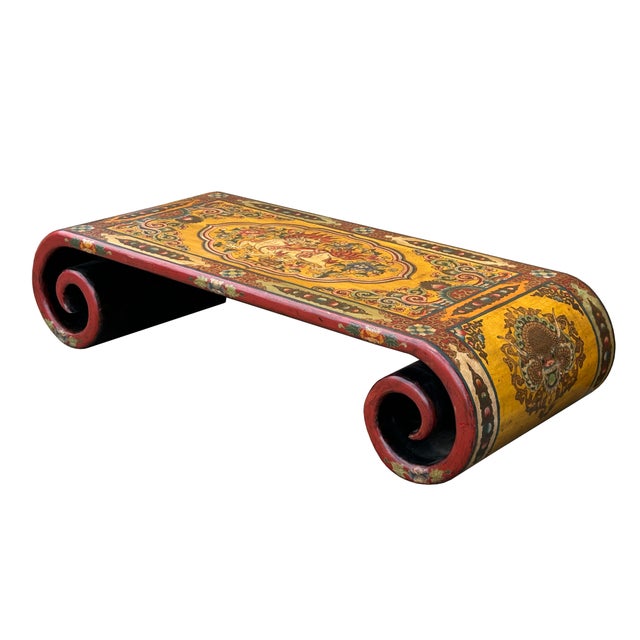 Discover the elegance of this handcrafted, antique-inspired low table, a perfect blend of traditional artistry and modern...