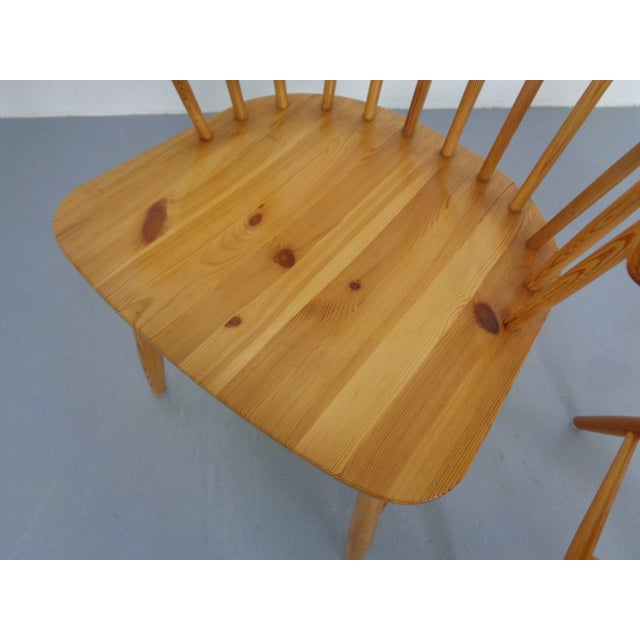 Danish Pine Chairs an Armchairs by Erik Ole Jørgensen for Tarm Stole Møbelfabrik, 1960s, Set of 5 For Sale - Image 15 of 18