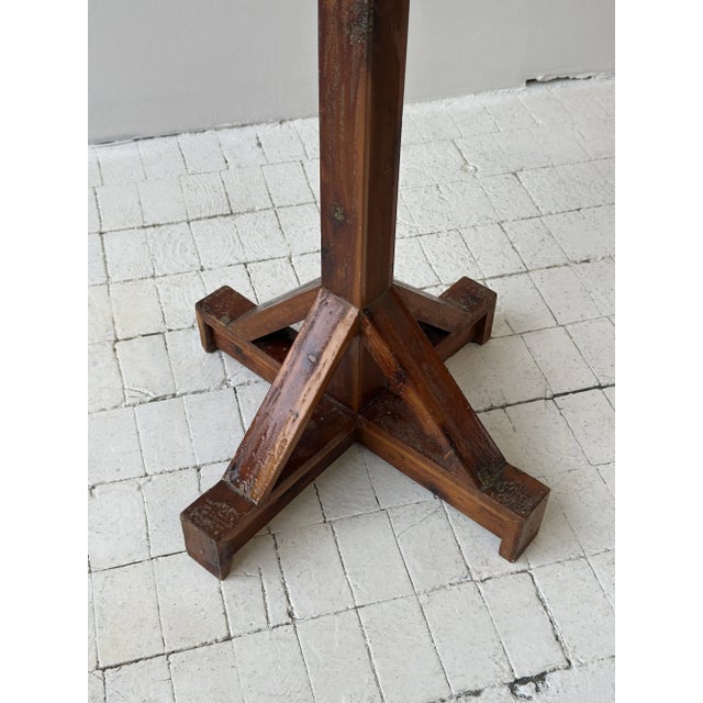 Vintage Constructivist Parquetry Tiered Wood Pedestal Stand, Circa 1940s-50s For Sale - Image 15 of 18