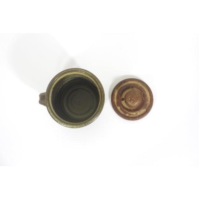 Vintage Studio Pottery Lidded Mug For Sale - Image 6 of 10