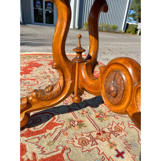 Mid 19th Century Antique Burr Walnut Window Table, Occasional Table For Sale - Image 12 of 12