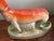 Vintage Staffordshire Style Whippet Dog With Fish For Sale - Image 6 of 9