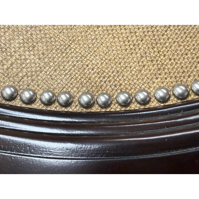 Brown Contemporary Mahogany Pedestal Dining Table With Glass Table Top For Sale - Image 8 of 12