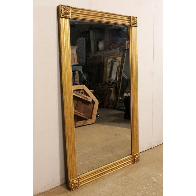 Wood 19th Century Antique English Gilt Mirror For Sale - Image 7 of 11