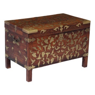 Antique Anglo-Indian Padauk Chest, 1860 For Sale