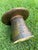 Bronze Vintage Organic Modern Studio Pottery Pedestal Bowls, Graduated Pair For Sale - Image 8 of 12