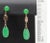 1980s Green Chalcedony "Good Fortune" 14 K Gold Chic Dangle Earrings - 2 Pieces For Sale In West Palm - Image 6 of 6