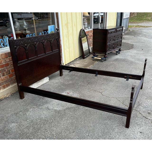 Antique Full Bed Attributed to John Widdicomb For Sale - Image 11 of 11