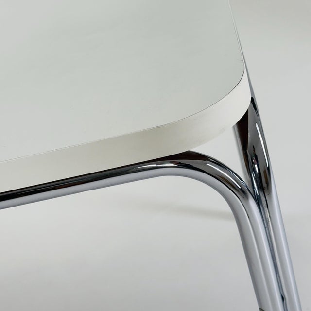 Mid-Century Bauhahus Square White ´Dining Table from Thonet, Germany, 1980s For Sale - Image 6 of 15