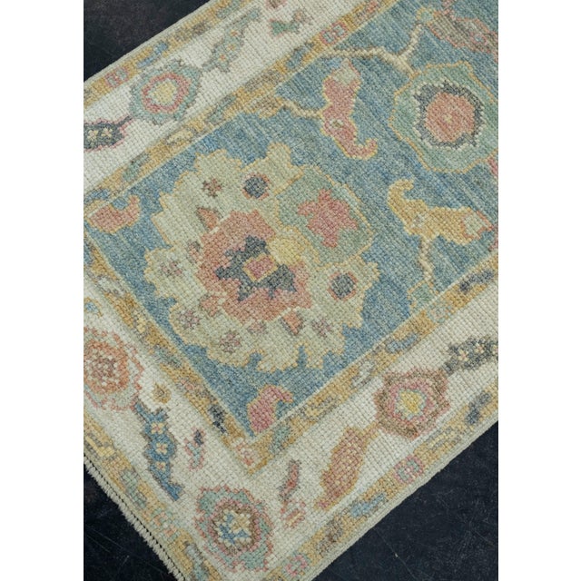 Turkish Turkish Oushak Runner Rug 2'1" x 5'11" #17277 For Sale - Image 3 of 8