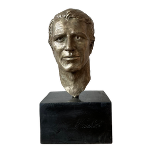 Vintage Boho Original Cast Bronze Bust of Paul Newman