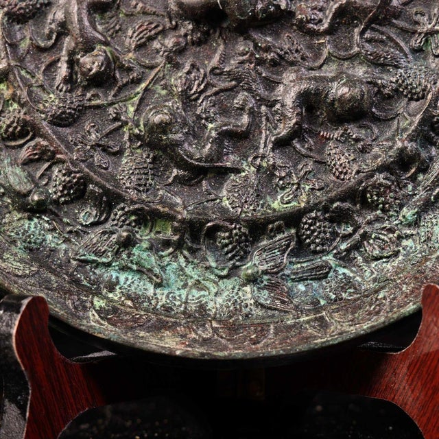 Late 19th Century Bronze Mirror With Sea Beasts and Grapevine Motifs For Sale - Image 10 of 10