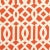 Sample- Schumacher Imperial Trellis Ii Fabric in Ivory / Mandarin For Sale