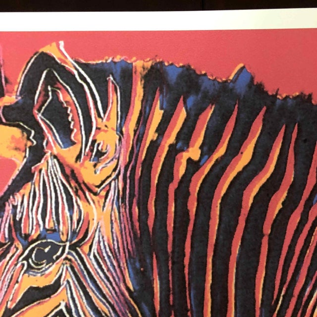 Red 1990s After Andy Warhol "Grevy’s Zebra" Lithograph For Sale - Image 8 of 11
