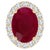 1 Carat Oval Natural Ruby and Diamond Stud Post Earrings 14 Karat White Gold For Sale - Image 12 of 18