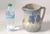 AK Dutch Delftware Early 20th Century Dutch Windmill Tulip Motiv Blue Beige Stoneware Pitcher For Sale - Image 4 of 14