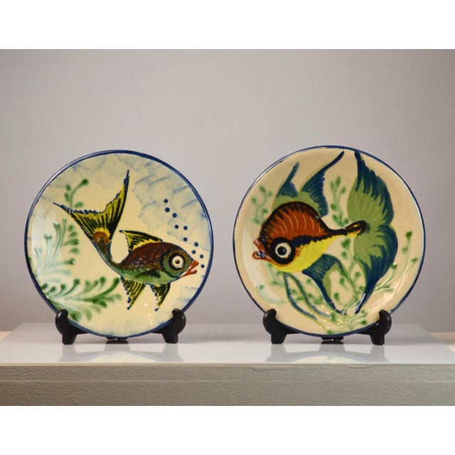 Spanish Puigdemont Ceramic Fish Wall Plates, 1960s, Set of 2 For Sale - Image 16 of 17