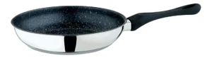 Mepra Frying Pan Fant.stone Cm24 Black Fantasia Stone 10" 18/10 Stainless Steel Non-stick Frying Pan