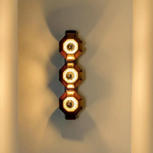 Brown Wall Lights in Brown Ceramic from Pan, Denmark, 1970, Set of 2 For Sale - Image 8 of 13