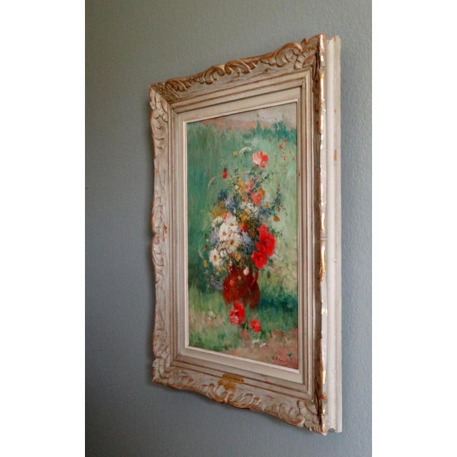 Flowers in a Vase Henri Cauchois (1850-1911) For Sale - Image 9 of 11