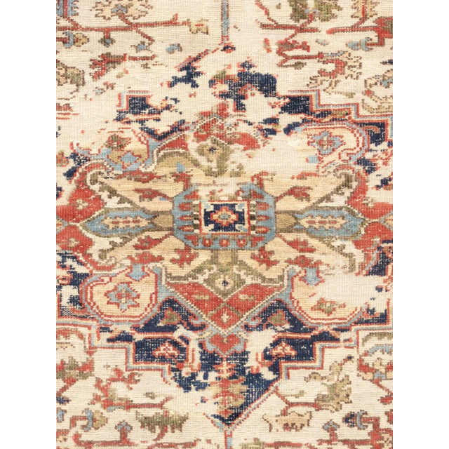 Traditional Serapi Wool Ivory Area Rug- 6' 2'' X 8' 9'' For Sale - Image 3 of 4