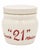 Ivory Vintage the 21 Club Nyc Restaurant Condiment Jar Sauce Maison Glass New York For Sale - Image 8 of 11