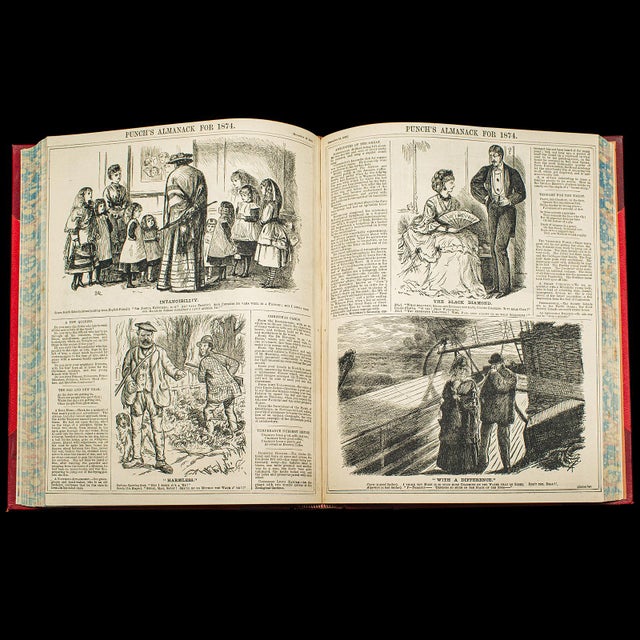Antique Punch Book, Almanac Compendium, English, Humour, Illustrated, Victorian For Sale - Image 9 of 12
