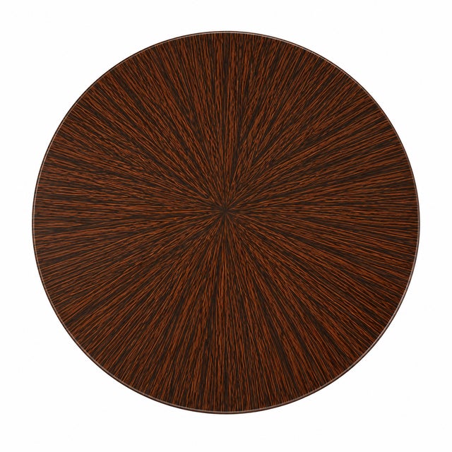 2000 - 2009 Mid Century Style Round Dining Table W/Custom Finish For Sale - Image 5 of 5