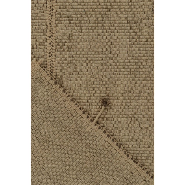 Textile Rug & Kilim’s Contemporary Kilim in Beige With-Brown Accents For Sale - Image 7 of 7