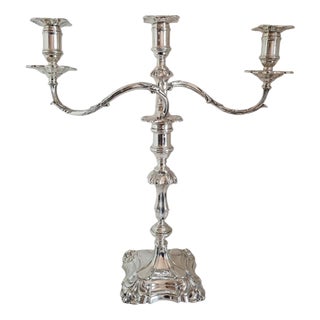 Antique Edwardian Sterling Silver Candelabra by Thomas A. Scott, Sheffield, 1902 For Sale
