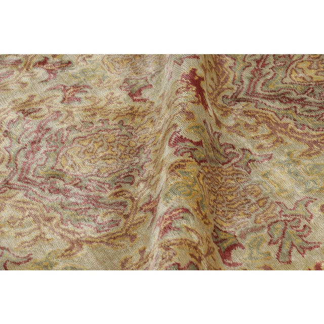 Gold Rug & Kilim’s European Style Rug in Gold With Floral Patterns “Granada” For Sale - Image 8 of 9