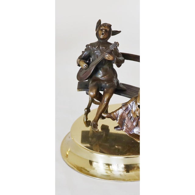 Art Nouveau Brone Figure Lamp, 1890s For Sale - Image 9 of 16