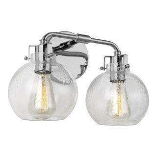 Sean Lavin by Visual Comfort Studio Clara 2-Light Vanity, Chrome For Sale