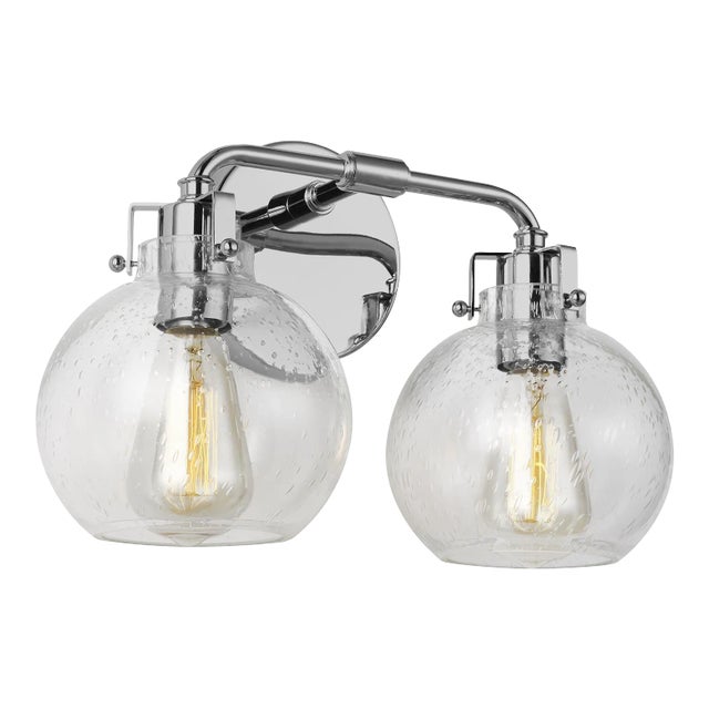 Sean Lavin by Visual Comfort Studio Clara 2-Light Vanity, Chrome For Sale