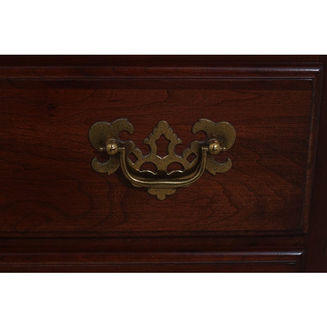 1990s Pair Ethan Allen Cherry 4 Drawer Nightstand Chests For Sale - Image 9 of 18