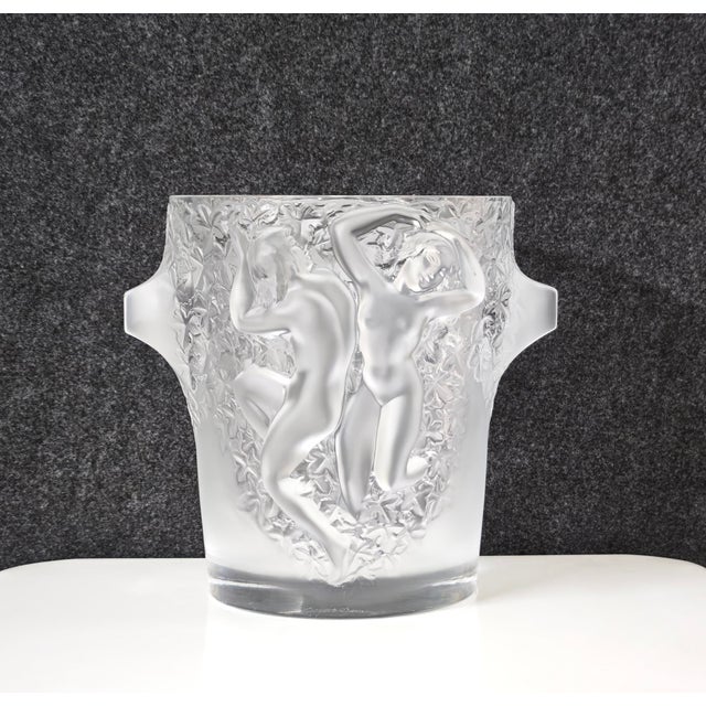 Ganimede Ice Bucket in Satin Crystal by René Lalique for Lalique, Paris, 1950 For Sale - Image 16 of 16