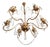 Vintage Hollywood-Regency Gold-Plated Cascade 6-Light Waterfall Chandelier with Crystal Pendants, 1960s For Sale