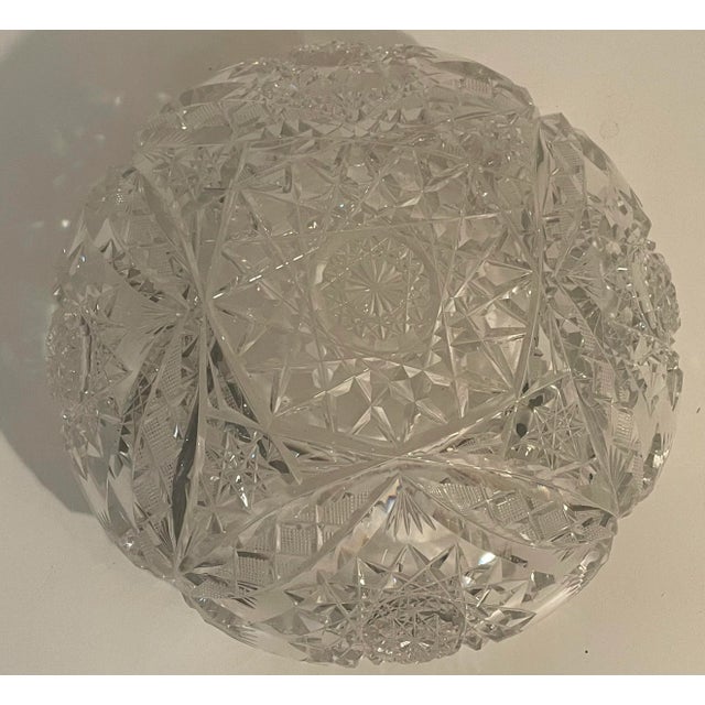 Late 19th Century Antique American Brilliant Cut Glass Bowl Candy Dish For Sale - Image 5 of 9