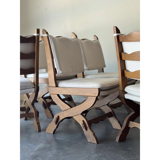 Wood 1960s German Wedge Joint Dining Chairs - 6 For Sale - Image 7 of 7
