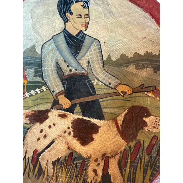 Vintage Hand Painted Decorative Munising Wood Bowl For Sale - Image 4 of 8